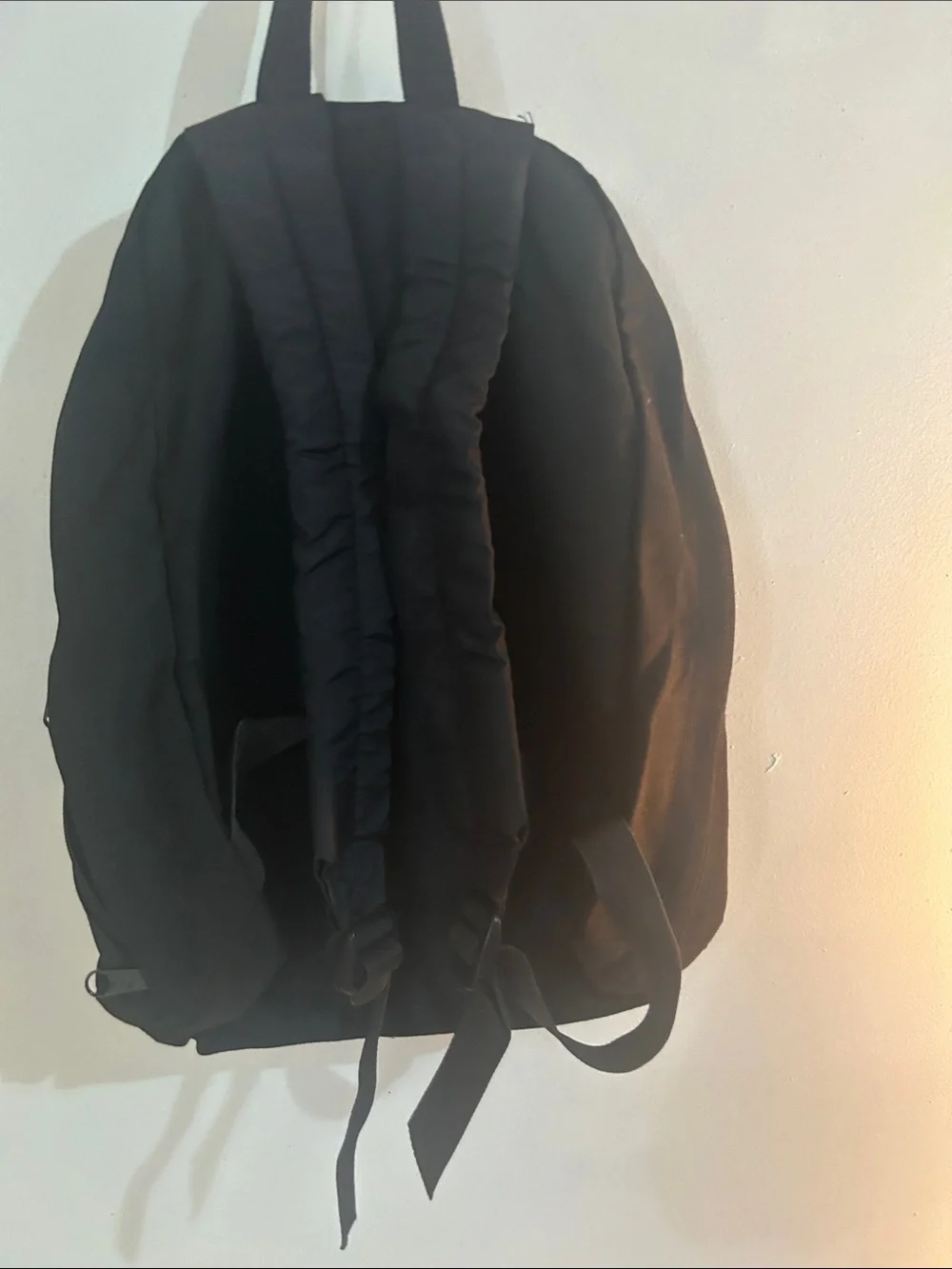 Jansport Black Backpack with Navy Logo Patch